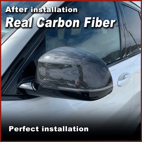 Calotte specchietti in carbonio ricambio adatte per BMW X3 F25 X4 F26 X5 F15 X6 F16 14-18 - Foto 4 di 11