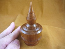  BOX-181 BURL BOX small Thuya Wood African carved carving boxes Morocco Exotic