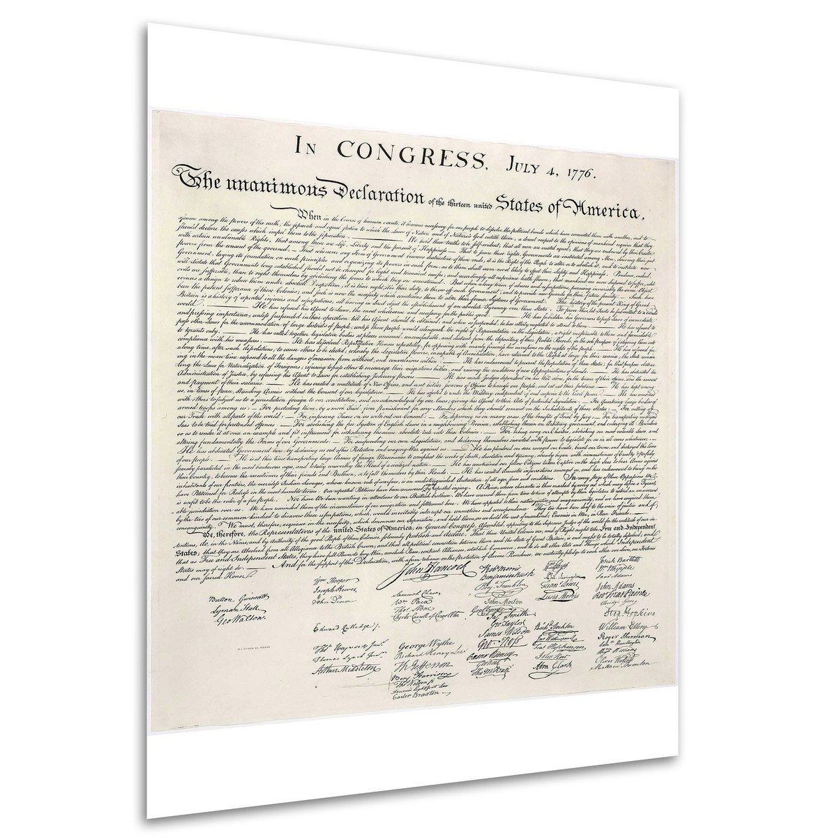 Print Declaration Of Independence 1823 National Museum