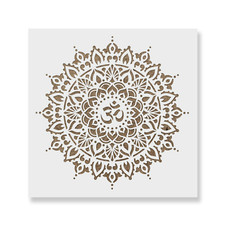 Om Mandala Stencil - Durable  Reusable Mylar Stencils
