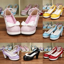 Gothic Goth Sweet Lolita Schuhe Shoe Pumps High Heel kawaii Cosplay Kostüm Anime