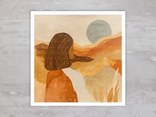 Free Sprit Boho Desert Landscape Quilt Fabric Panel Sewing Quilting Block A127