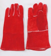 Welding leather 14  Gloves Red Cowhide Protect Welder Hands