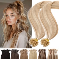150S Nail U Tip Keratin Remy Human Hair Extensions Pre Bonded Russian Thick Long