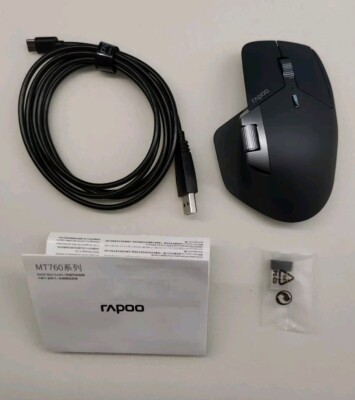 RAPOO MT760 Mini Bluetooth Wireless Mouse Bluetooth 5.0 and 2.4 GHz, Black