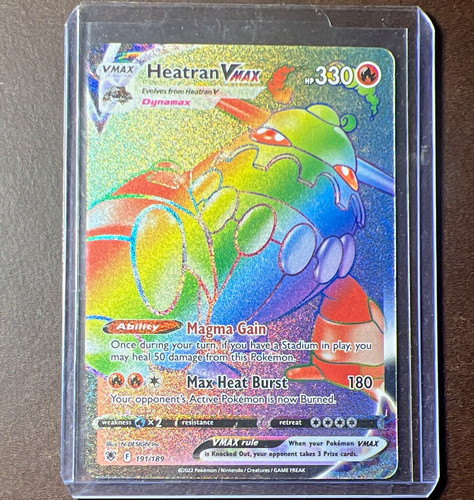 Pokémon TCG Heatran VMAX Astral Radiance 191/189 Secret Rare Holo English