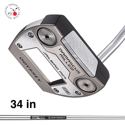 Odyssey DAMASCUS MILLED JAILBIRD MINI DB Putter 34 in STROKE LAB 90 Steel 2026 - 第 1/12 張圖片