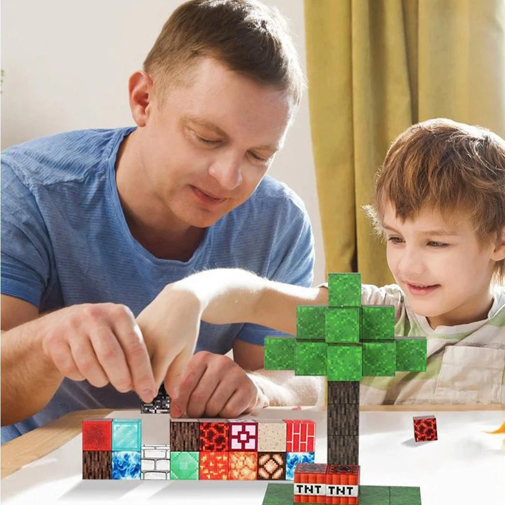 222PCS Doll Magnetic Building Blocks Set Boys Birthday Gift Kids Educational Toy