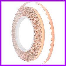 Scalloped Copper Foil Tape, 1/4 Inch Black Backed Copper foil for Stained Glass