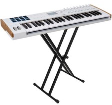 Arturia KEYLAB 49-Key Mk3 White USB Midi Keyboard Controller On-Stage X-Stand