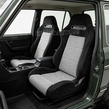 2 Pcs Universal Bucket Racing Seat Black White Houndstooth Car Seat Reclinable 2 Pcs Universal Bucket Racing Seat Black White Houndstooth Car Seat Reclinable