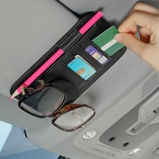 1 pc Car Sun Visor Organizer Wallet Glasses Clip Storage Holder