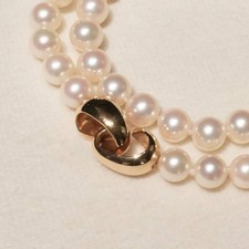 Georg Jensen Pearl Necklace K18 750 24 1977 Box