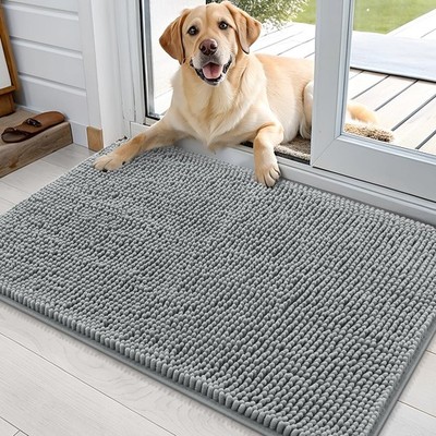 OLANLY Dog Door Mat for Muddy Paws 36x24, Absorbs Moisture and Dirt, Absorben...