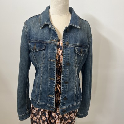 Women's Vintage Esprit Button Down Blue Denim Jean Jacket Size M