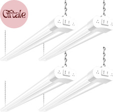 4 Pack Linkable LED Shop Light, 4FT 42W 250W Equivalent , 4400Lm, 5000K Dayligh