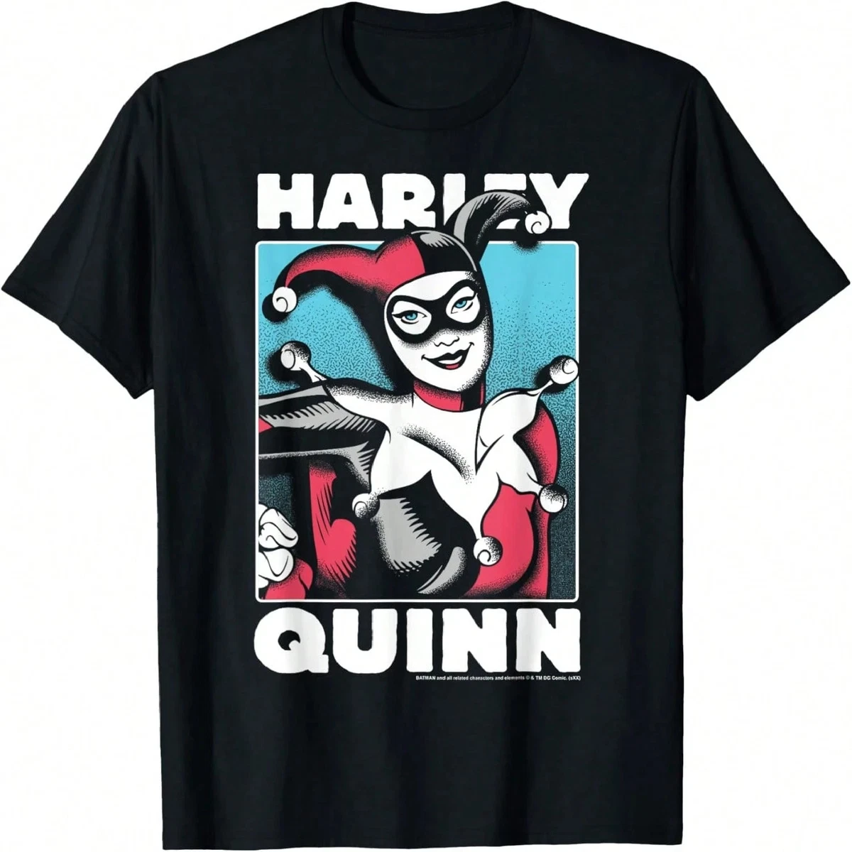 Maglietta Uomo Batman Licenza Ufficiale - Harley Quinn Sways - Bianca - Autentico Merchandise