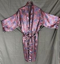 Vtg Christian Dior Monsieur Men Paisley Satin Robe Luxury Kimono Dressing Gown