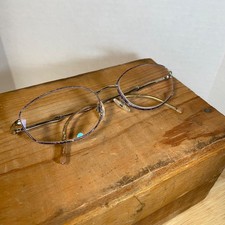 Vintage Safilo Elasta Eyeglasses Frame Women's Purple Floral Metal Full Rim