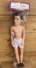 Fibre Craft MALE Classic DOLL 16" Brown Eyes - Hair - Shoes 3183-03 New Rare