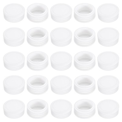 25Pcs Plastic Hole Plug 1 7/8''(48mm) Round Tubing End Cap Fit 44-46.8mm White