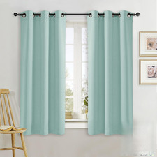 NICETOWN Blackout Curtain Panel, W34 x L63, Aqua Blue, Thermal, Noise Reducing