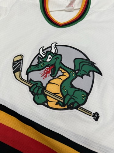 VTG San Antonio Dragons Hockey Jersey Bauer XL 90’s IHL White - Picture 2 of 4