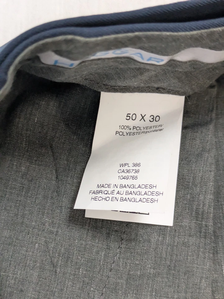 Pantalones de vestir Haggar Cool 18 Pro para hombre 50x30 ajuste 50x29 azul marino pantalones clásicos NUEVO Foto 4 de 4