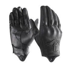 Harssidanzar Motorcycle Gloves for Men, Leather Touch Screen Riding Driving G...