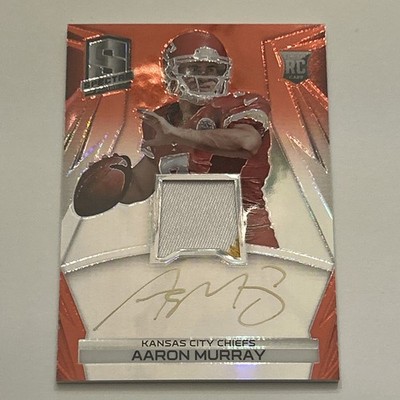 Aaron Murray, ROOKIE CARD S/N 07/10 RED PRIZM, Auto/Jrsy, 2014 Panini Spectra FB