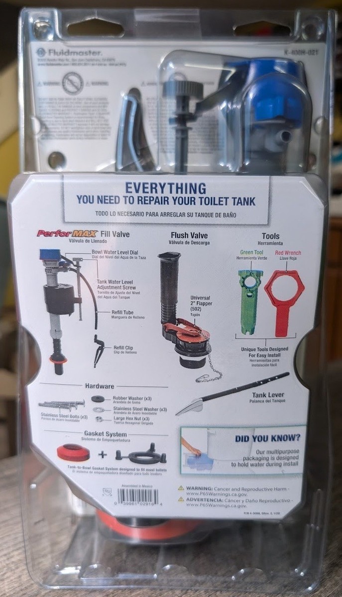 FluidMaster Universal Everything Toilet Tank Repair Kit (K-400H
