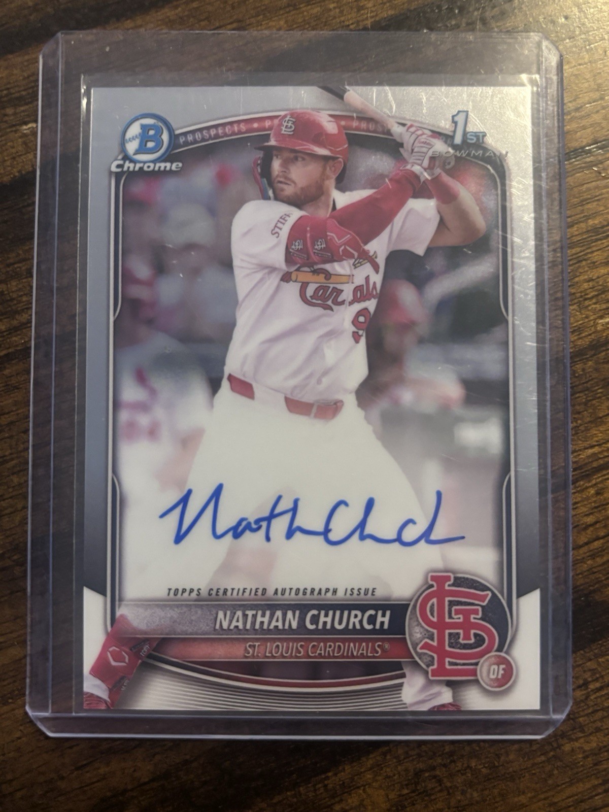 2025 Bowman Chrome - Prospect Autographs Nathan Church, Nathan Church #CPA-NCH