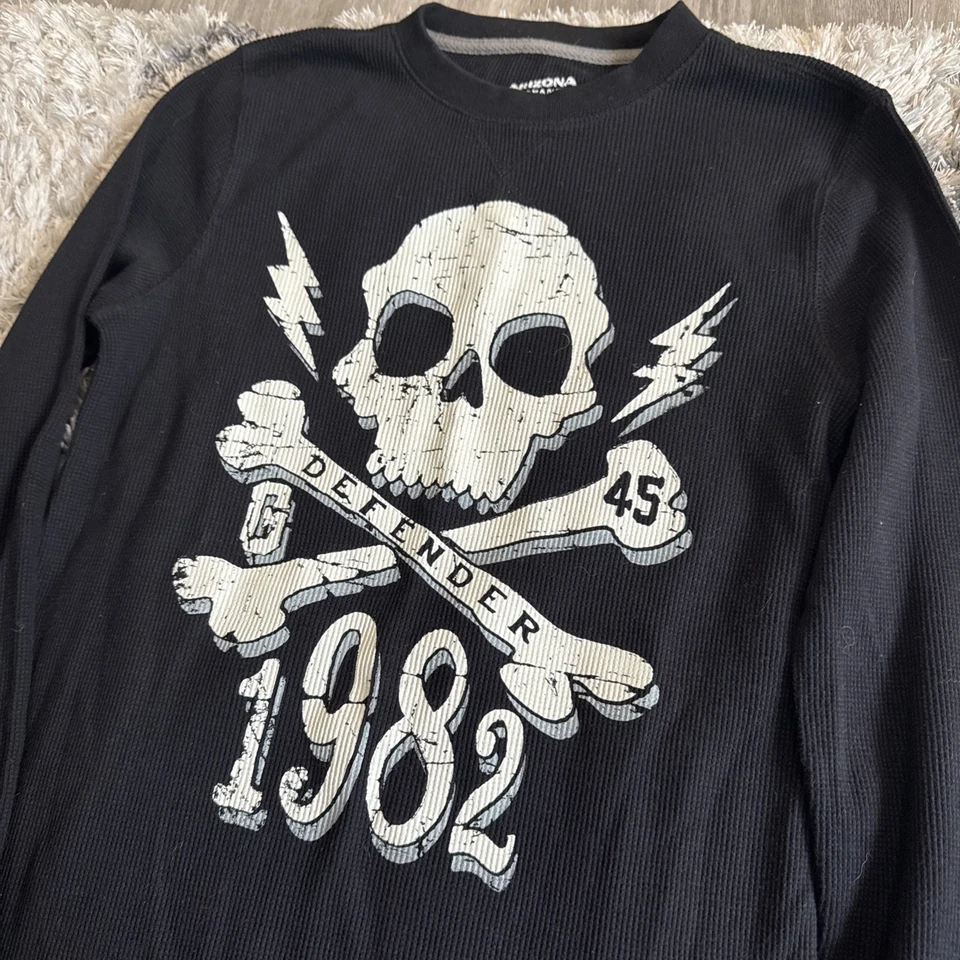 De colección Arizona TEENS Talla XL 18/20 Manga Larga Calavera Negra Manga Larga Térmica Foto 2 de 4