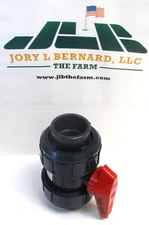 ASAHIA VALVE ,  1-1/2" BALL VALVE , SLIP-ON , PVC , 6-5/8" END to END , SURPLUS