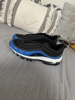 Size 9.5  Men's Nike Air Max 97 Sneakers 921826-011 Black/Blue Nebula/Wolf Grey