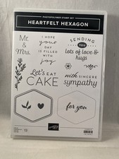 HEARTFELT HEXAGON Stamp Set Stampin Up Eat Cake Sympathy Hugs 2508