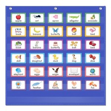 Standard Pocket Chart Clear 7 for Classroom  Home Heavy Duty Hanging Pocket ...