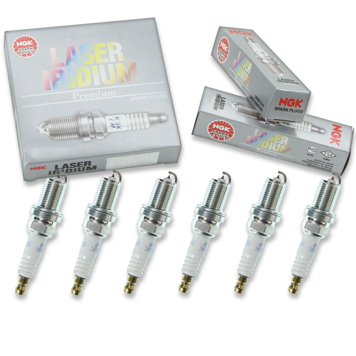 6 pcs NGK Laser Iridium Spark Plugs for 1996 Audi A4 Quattro 2.8L V6 - so