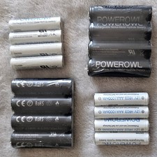 NEW POWEROWL 8 AA 8 AAA Rechargeable Batteries 2800Mah High Capacity Batteries