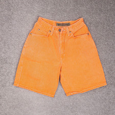 Vintage Womens Levi's 900 Series Made in USA Size 7 Denim Orange Jean Shorts