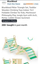 5 in 1 Toddler Climbing Toys Indoor Playground with Triangle Ramp and Arch