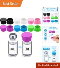 12 Pack Leakproof 3ml Vial Caps in 6 Classic Colors for Easy Liquid Storage
