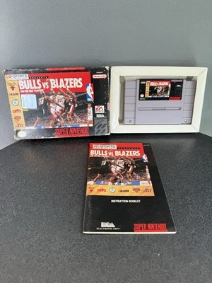 Bulls vs. Blazers and the NBA Playoffs (Super Nintendo, 1992) CIB