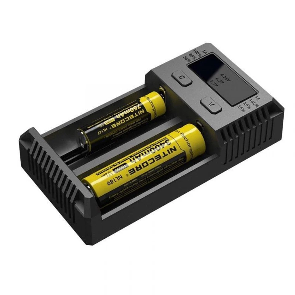 Nitecore i2 2-Bay Intellicharger LCD Display Ladegerät für 16340 RCR123A Akkus - Bild 4 von 4