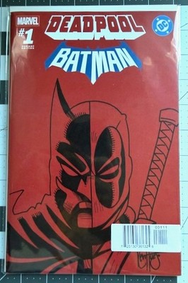 Dynamic Forces Deadpool Batman #1 Signed, Remarked Ken Haeser Ultra Rare W/COA