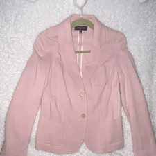 Talbots Pink Notch Lapel Blazer Women s Size 8 Tailored Lined Two-Button