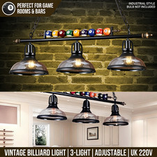 Vintage Industrial Pool Table Light | Billiard Snooker Pendant Lamp UK