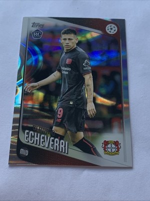 TOPPS UEFA UCC FLAGSHIP 2025 2026 BAYER LEVERKUSEN CLAUDIO ECHEVERRI  RAIN DROPS