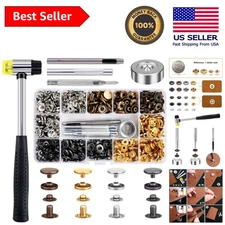 Professional 120 Set Snap Fasteners with Tools in Gold, Silver, Bronze & Black