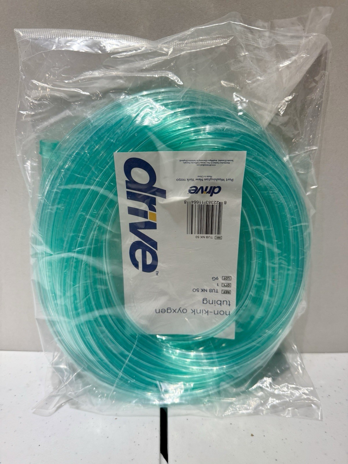 Drive Non Kink Oxygen Tubing New TUB NK 50 Feet Greenish Blue (NEW) in Pack